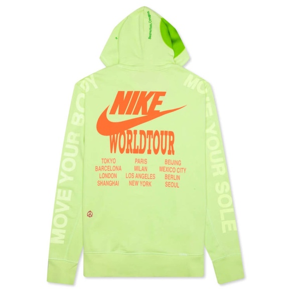 GLOW IN THE DARK SLEEVE NIKE WORLD TOUR HOODIE - Picture 4 of 7